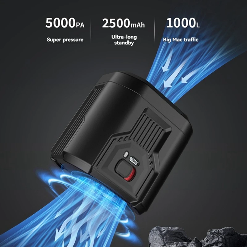 Новый электрический воздушный насос перезаряжаемый с аккумулятором 2500 мАч для