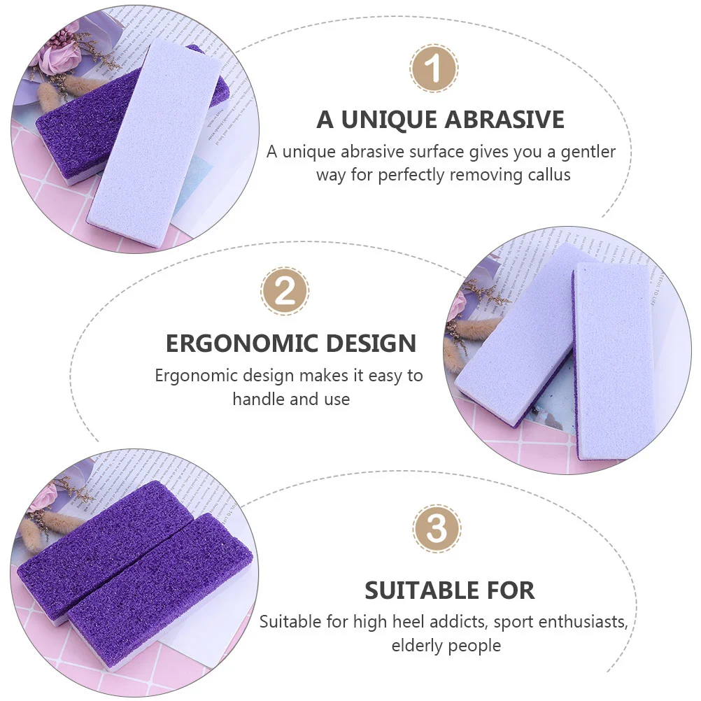 5 шт. двусторонняя пемза для удаления омертвевшей кожи мозолей педикюрный