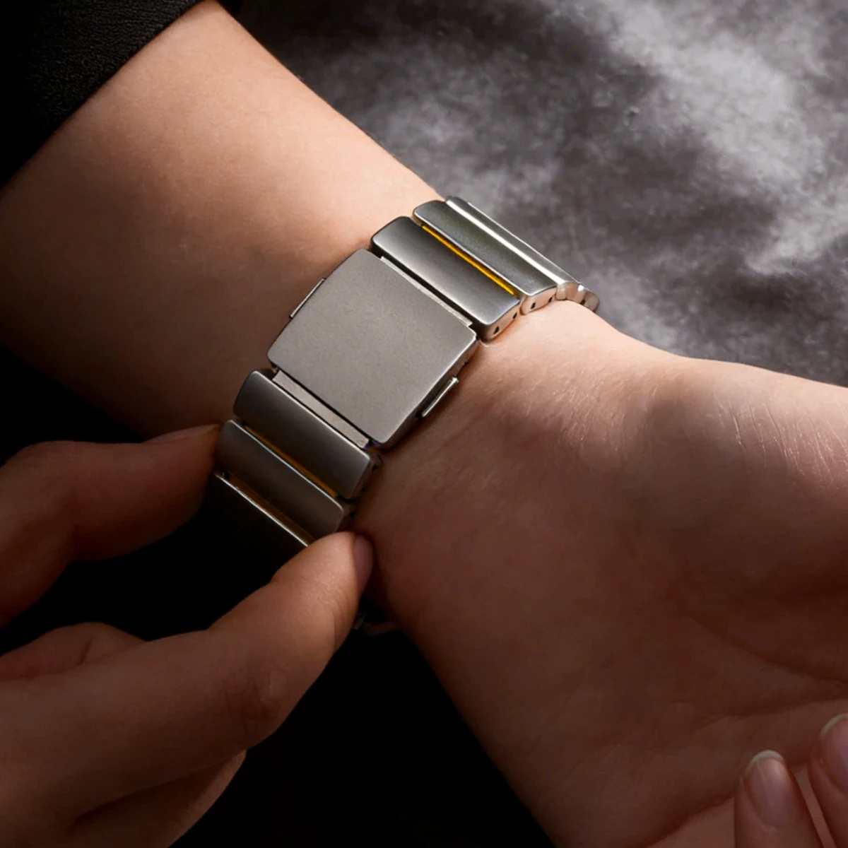 Фото Ремешок из нержавеющей стали 20/22 мм для часов Samsung 7 6 5, браслет для Huawei Watch GT6Pro/GT6 GT5 Ultimate, металлический резиновый ремешок Correa №4