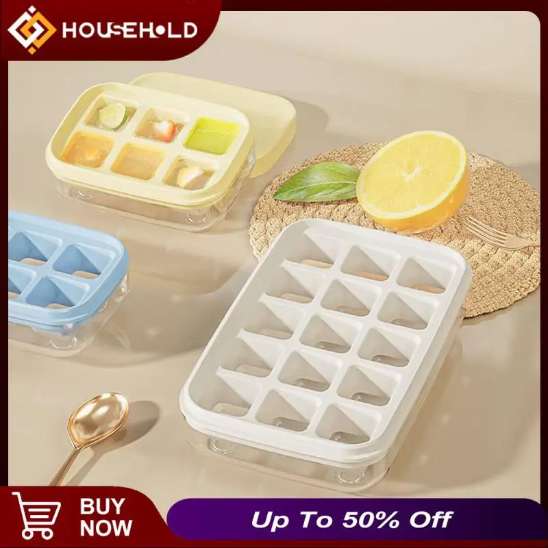 

Just Press And Use Silicone Ice Tray With Lid Layered And Stacked In The Refrigerator Stackable To Save Space No Need To Wait