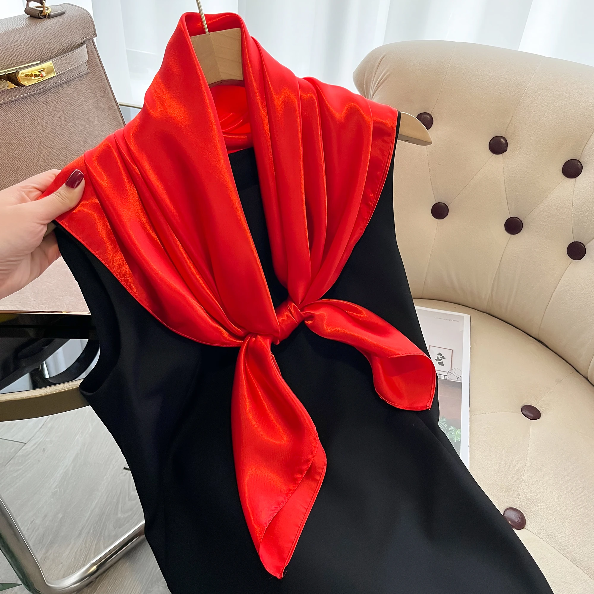 2024 Роскошный Шелковый Шарф Для Женщин Летний Квадратный Платок Модный Бренд Irojeff