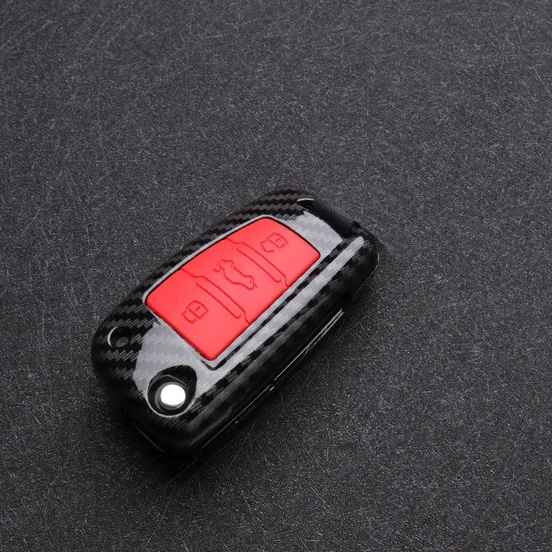 

Матовый Автомобильный складной чехол для ключа из углеродного волокна ABS, чехол для Audi A3 8L 8P A4 B6 B7 B8 C6 4F RS3 Q3 Q7 TT 8L 8V S3 C5 C6