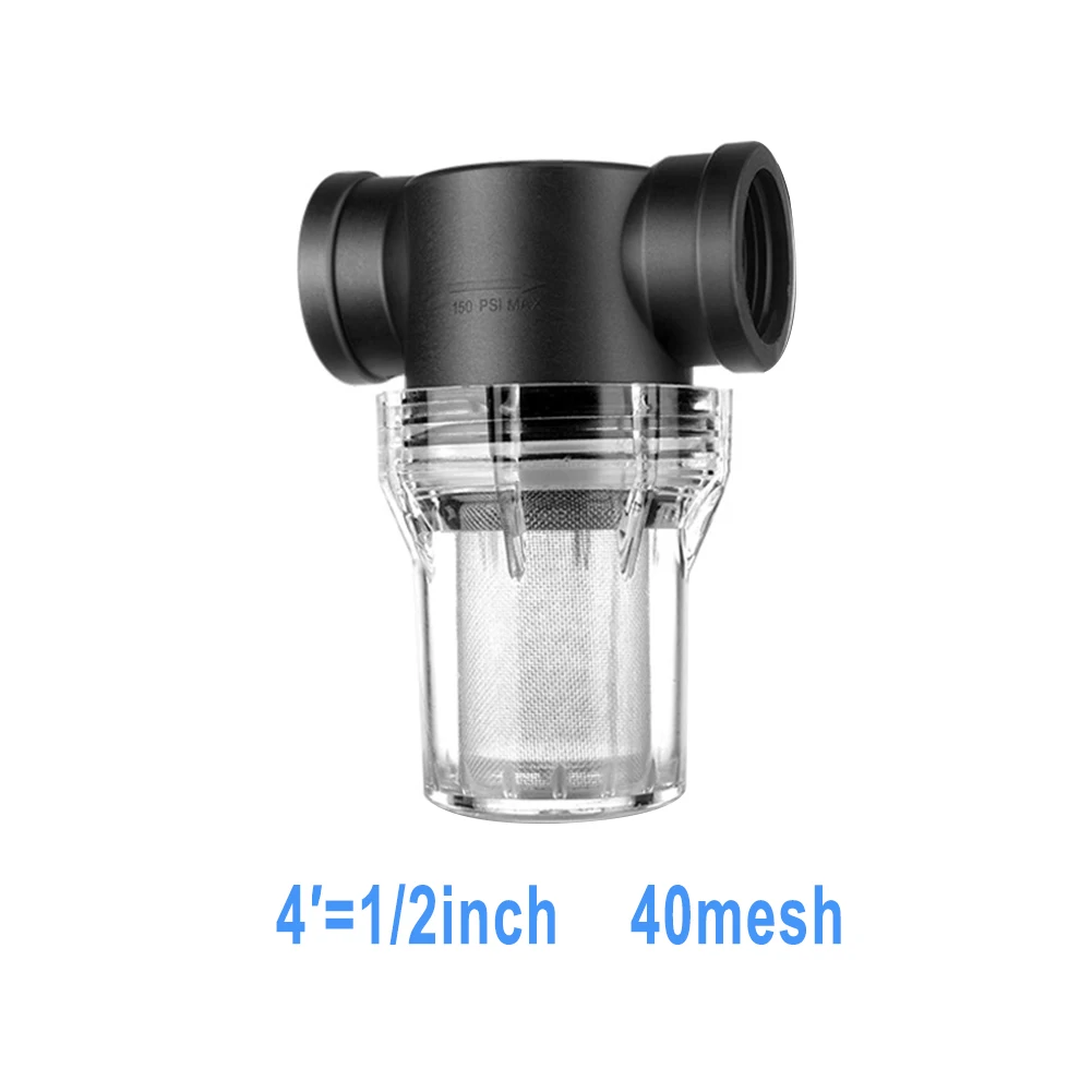 

Protect Your Garden Pump with Thicker PC Material Inline Mesh Strainer Water Pump Filter Screen Multiple Sizes Available
