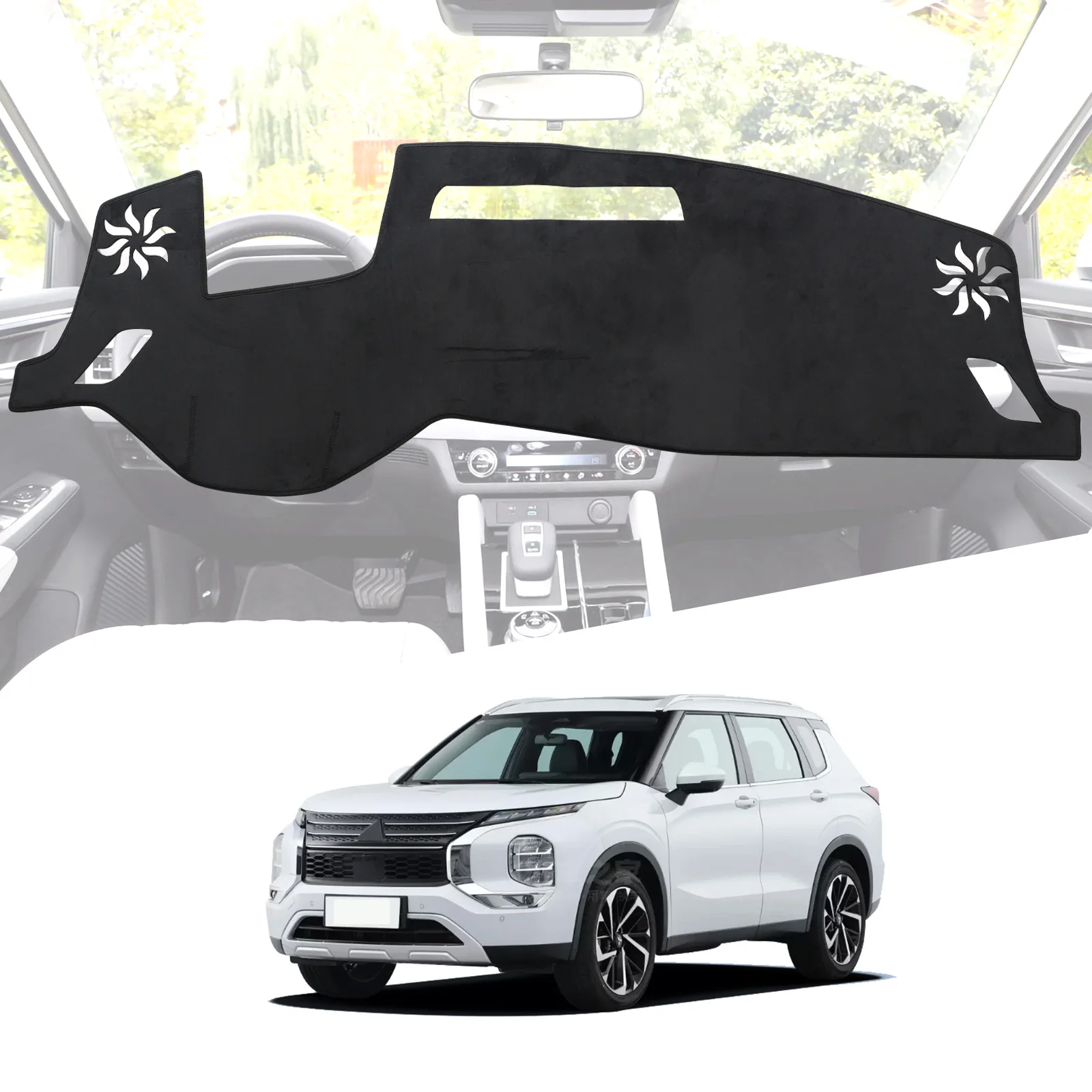 

Car Dashboard Mat for Mitsubishi Outlander 2022 2023 With HUD Accessories Sunshade Protective Pad Dashmat Carpet