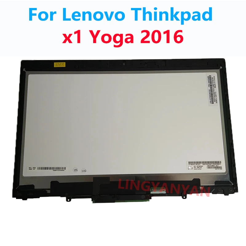 

ЖК-дисплей 14 дюймов FHD WQHD с сенсорным экраном и дигитайзером в сборе для Lenovo ThinkPad X1 Yoga 1-го поколения