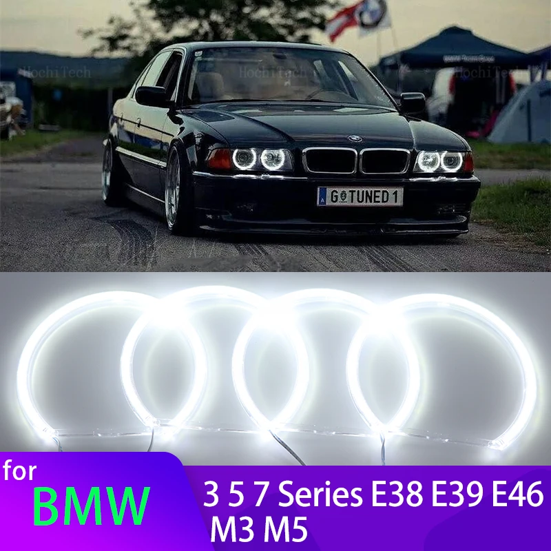 

Halo Ring Angel Eyes SMD LED White for BMW 3 5 7 Series E36 E46 E39 E38 730iL 735i 320i 530i 540i Car Accessories 131mm 146mm