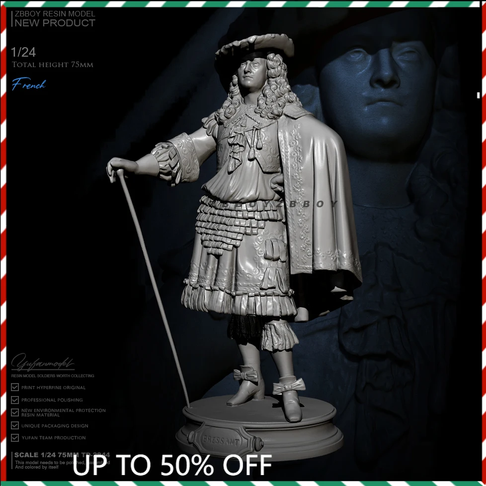 

Фигурки из эпоксидной смолы 75 мм, семейный набор 1/24, 75 мм, Венецианский продавец, Смола ручной работы, древний солдат 2844