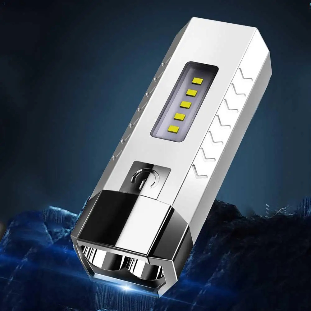 

Яркий светодиодный фонарик COB с зарядкой от USB, аварийный фонарь для ночных поездок, кемпинга, охоты и помещений
