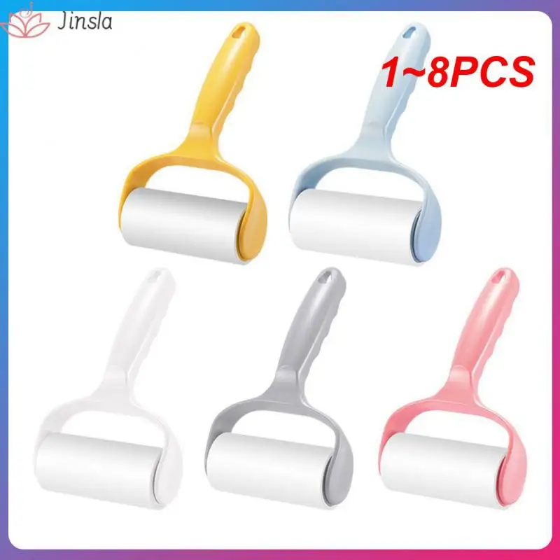 

1-8 шт., сменный липкий ролик для удаления пыли с ручкой