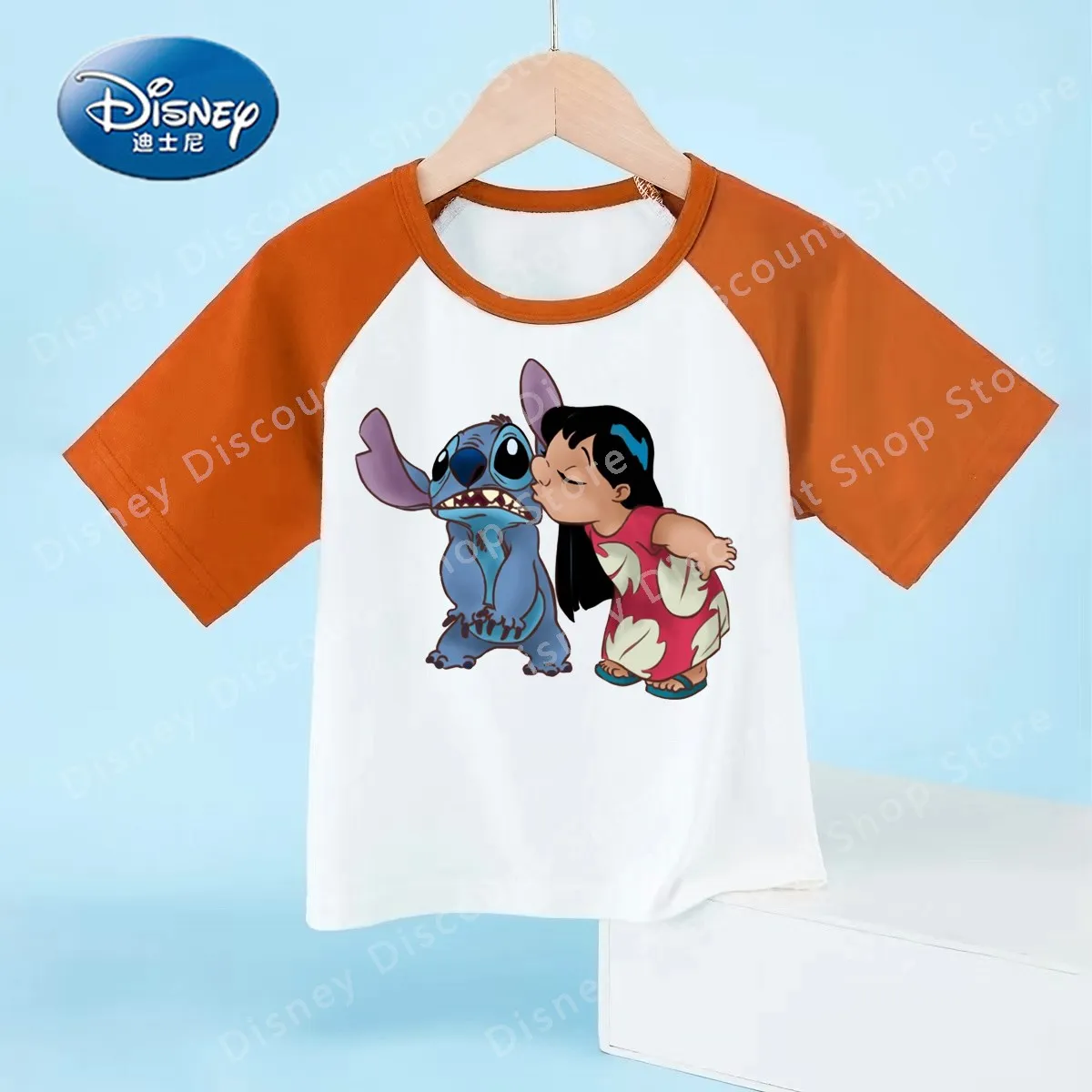 

Disney Stitch Raglan Color Children T-Shirt Cute Stitch Boy Girl Clothes Kid Kawaii Anime Cartoon Little Baby Casual stitch Tee