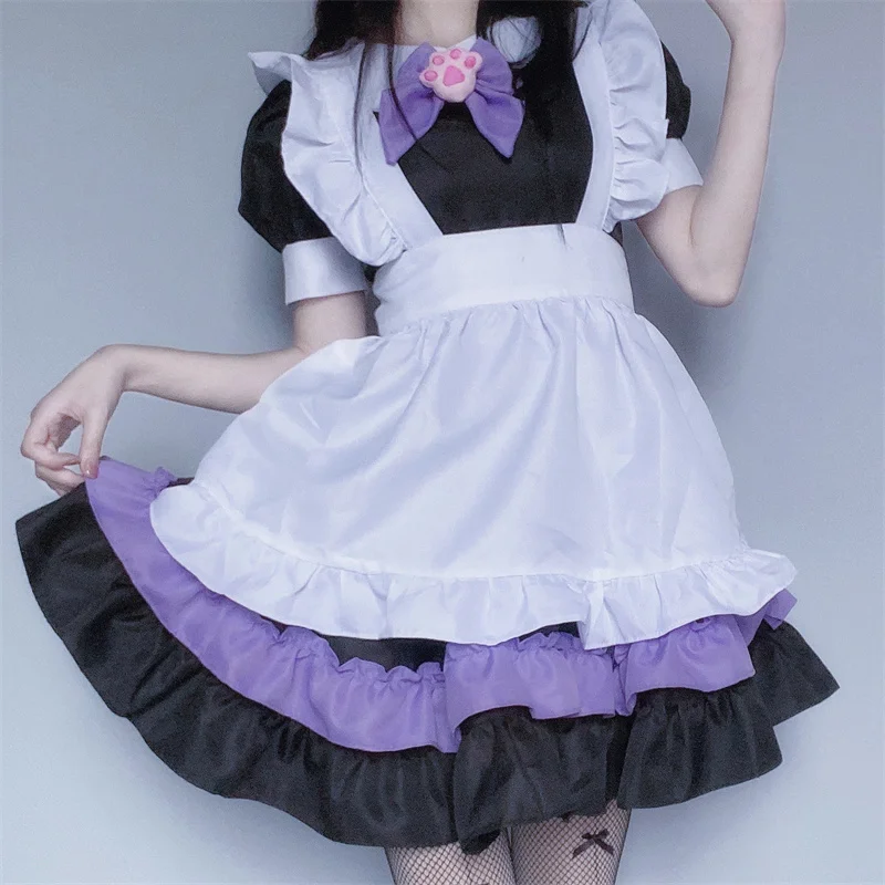 Костюм японской горничной для косплея милая готическая одежда взрослых в стиле