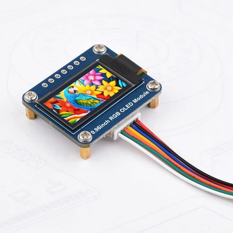 Модуль RGB OLED-дисплея металлический 0 96 дюйма разрешение 64X128 интерфейс SPI