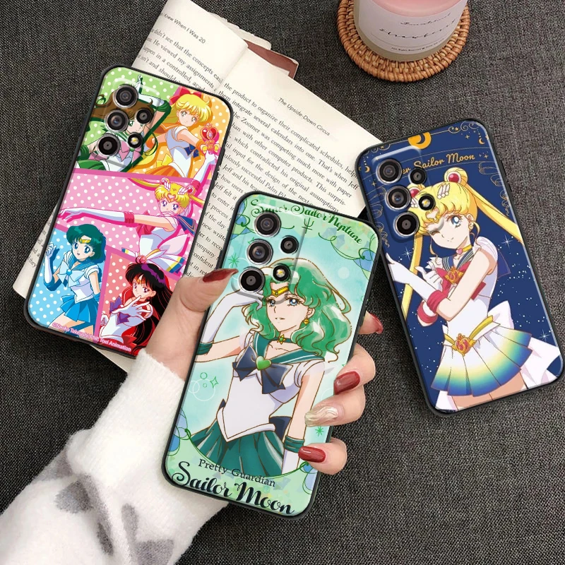 

Bandai Sailor Moon Anime For Samsung A11 A21S A31 A32 A41 A51 A71 A52 A72 4G 5G Phone Case Coque Funda Carcasa Black