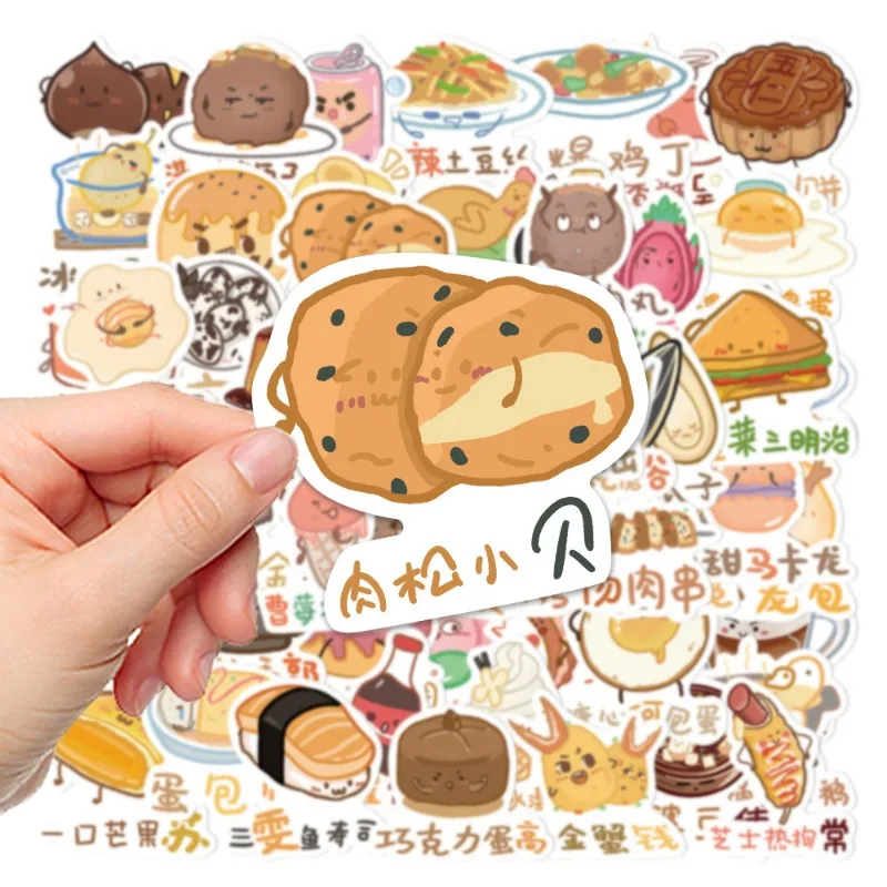 55 шт. креативные наклейки для шлема с рисунком еды