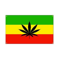 3x5fts leaf colorful flag banner jamaica rasta reggae music rock band weed flag
