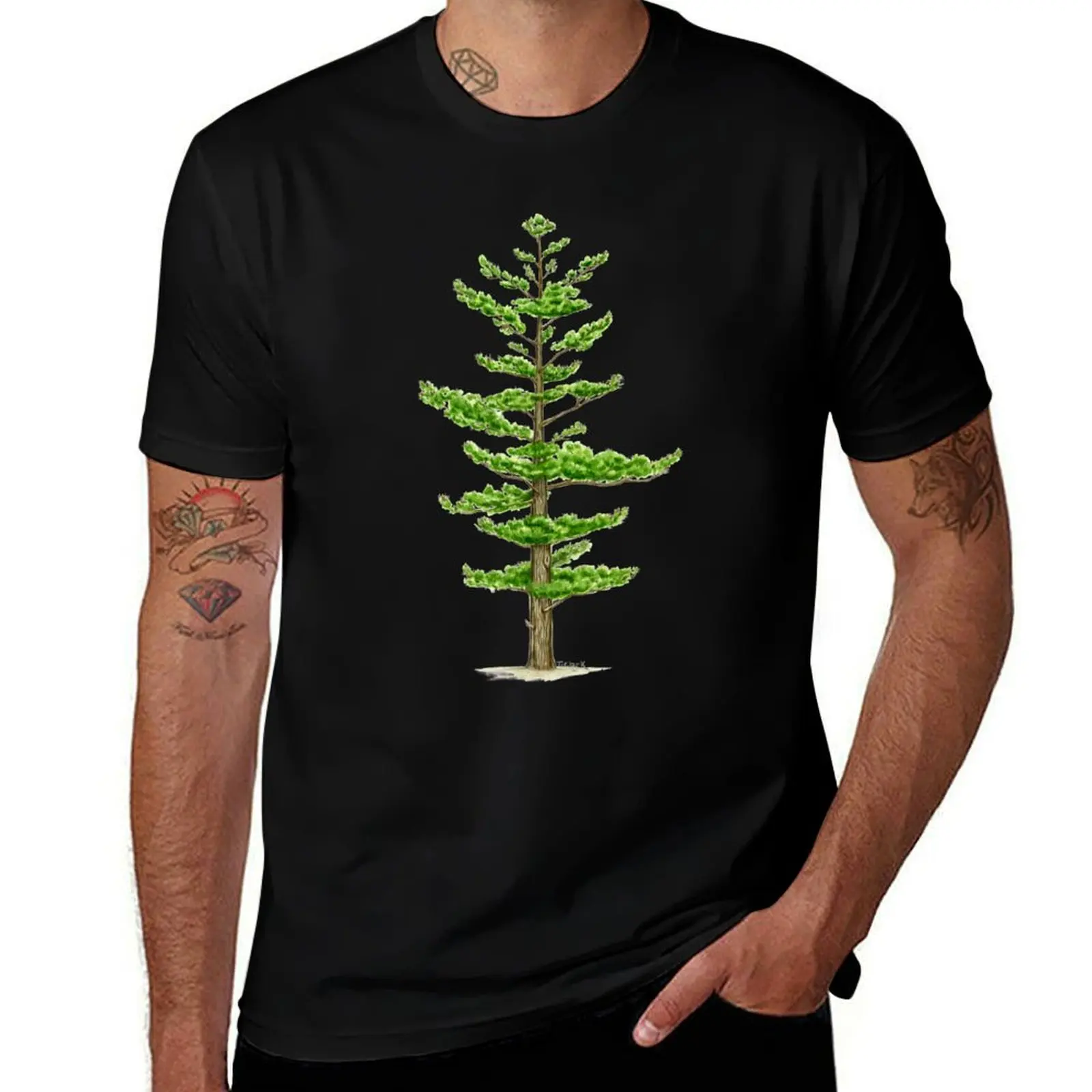 Фото Футболка White Pine (Pinus strobus) – удобная футболка для повседневной носки №1
