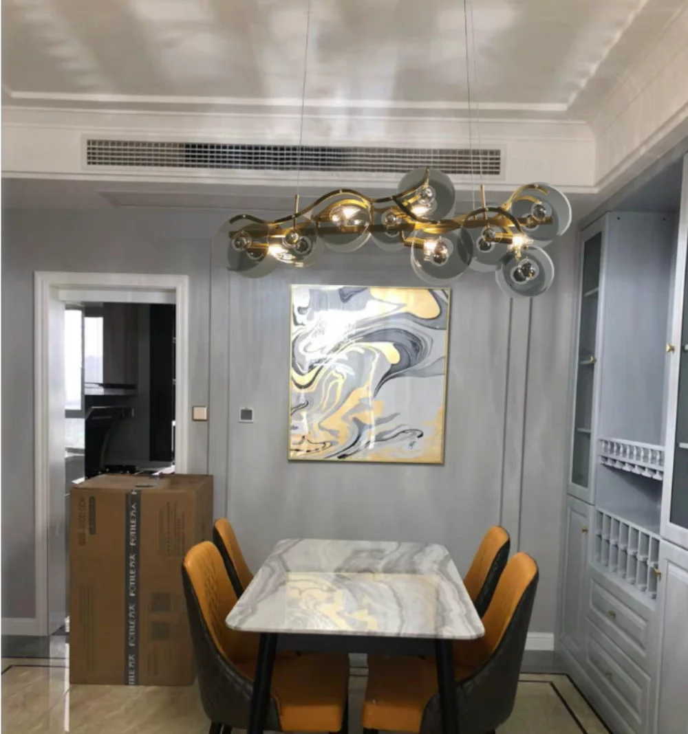 

Стандартная Подвесная лампа, современная роскошная Скандинавская столовая, гостиная, бар, кофе, стеклянная Подвесная лампа для ресторана