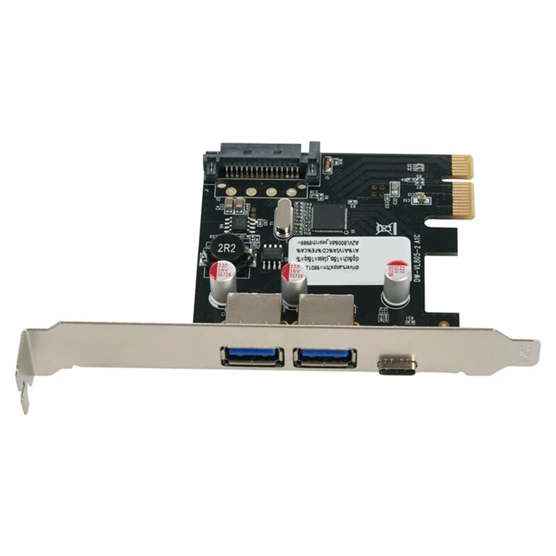 

USB 3.1 Type C Pcie плата расширения Pci-E к 1 Type C и 2 Type A 3,0 USB адаптер Pci Express контроллер для настольного ПК