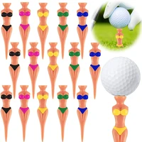 15pack golf tees 78mm lady model premium plastic golf ball tees system reduce side spin friction more stable colorful golf tees