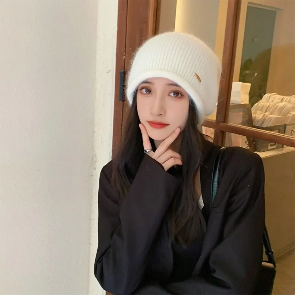 Уличная зимняя теплая шапка для защиты ушей Защитная мягкая трикотажная женская
