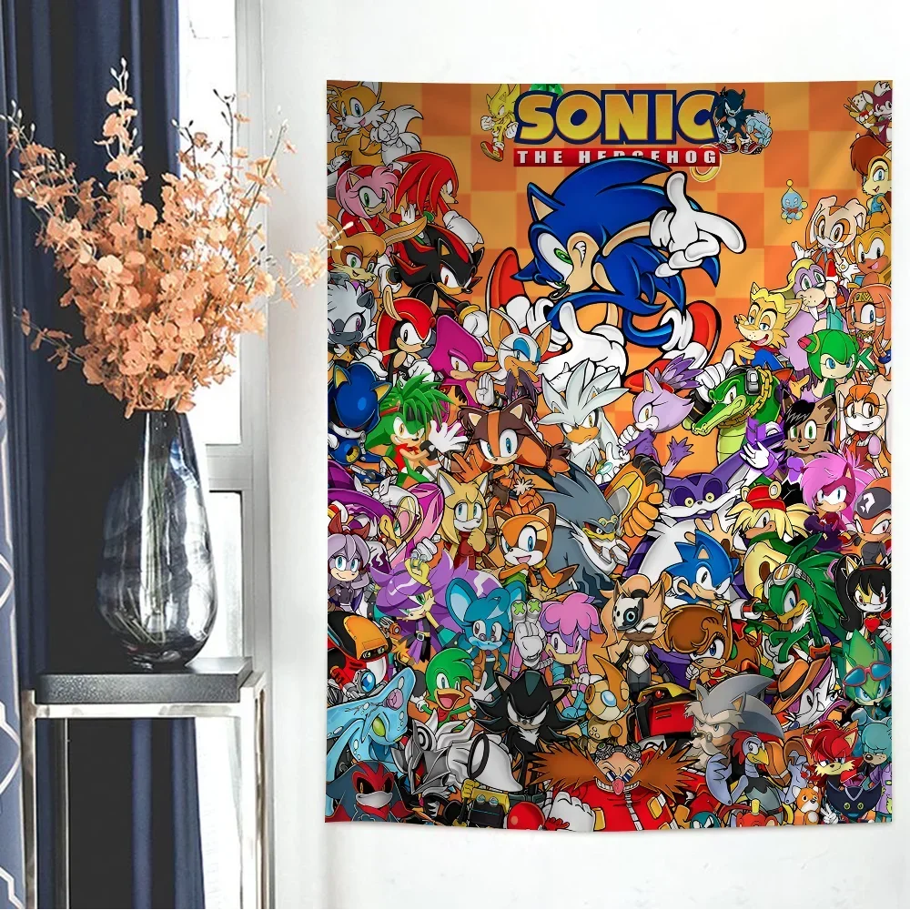 Гобелен из аниме Supersonic-S-Sonic настенные ковры в стиле хиппи с цветами декор для