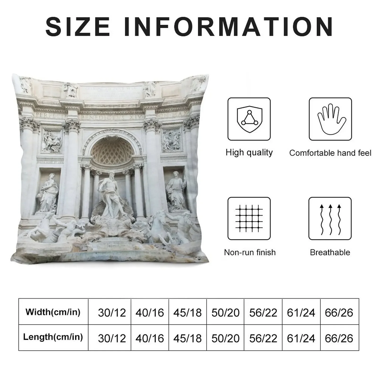 Фонтан Треви в Риме # 1 путешествие стена Художественная декоративная подушка