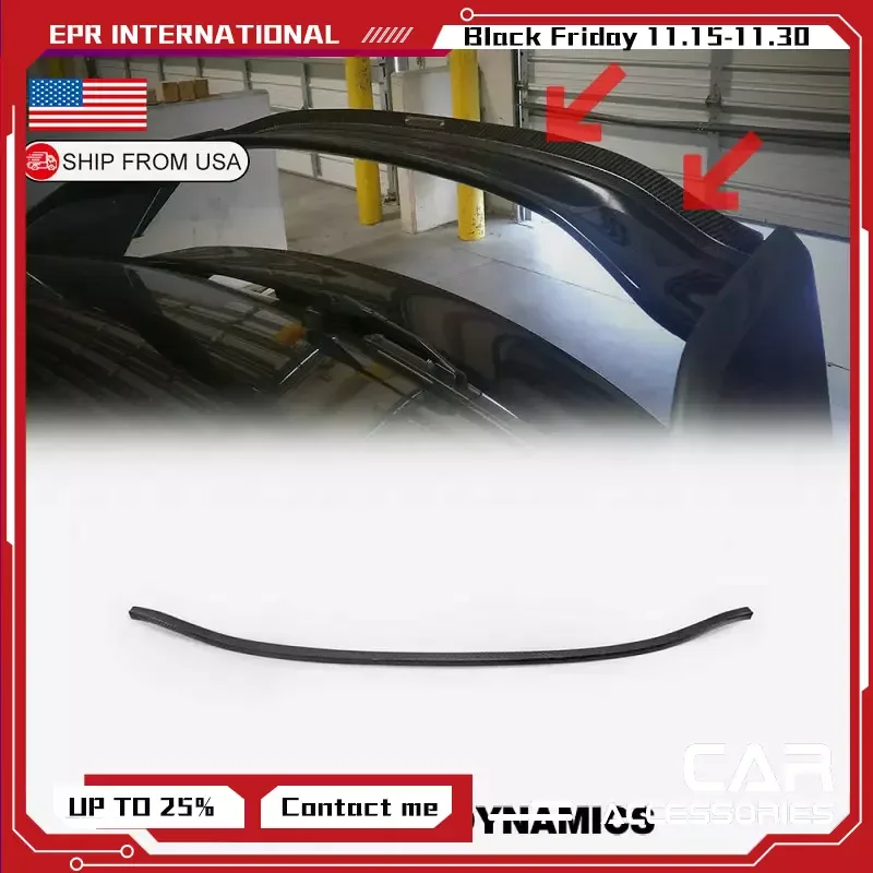 

US Warehouse For FK8 CIVIC TYPE-R ES Style RED Carbon Fiber Gurney Flap (OEM Wing Blade) Trim Tuning Part FK8 Spoiler Add