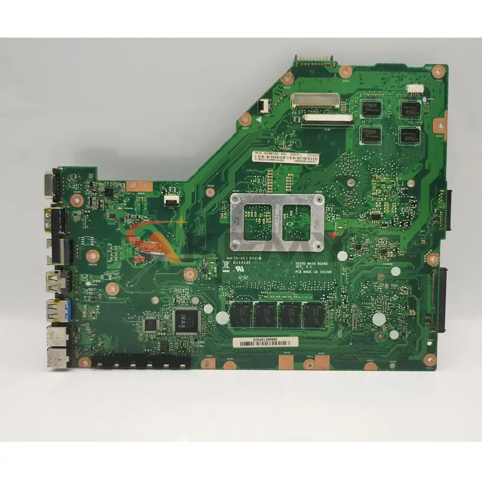 Материнская плата для ноутбука X55VD для ASUS X55V X55C X55VDR Материнская плата ноутбука I3-2-го поколения CPU 4GB 2GB RAM.