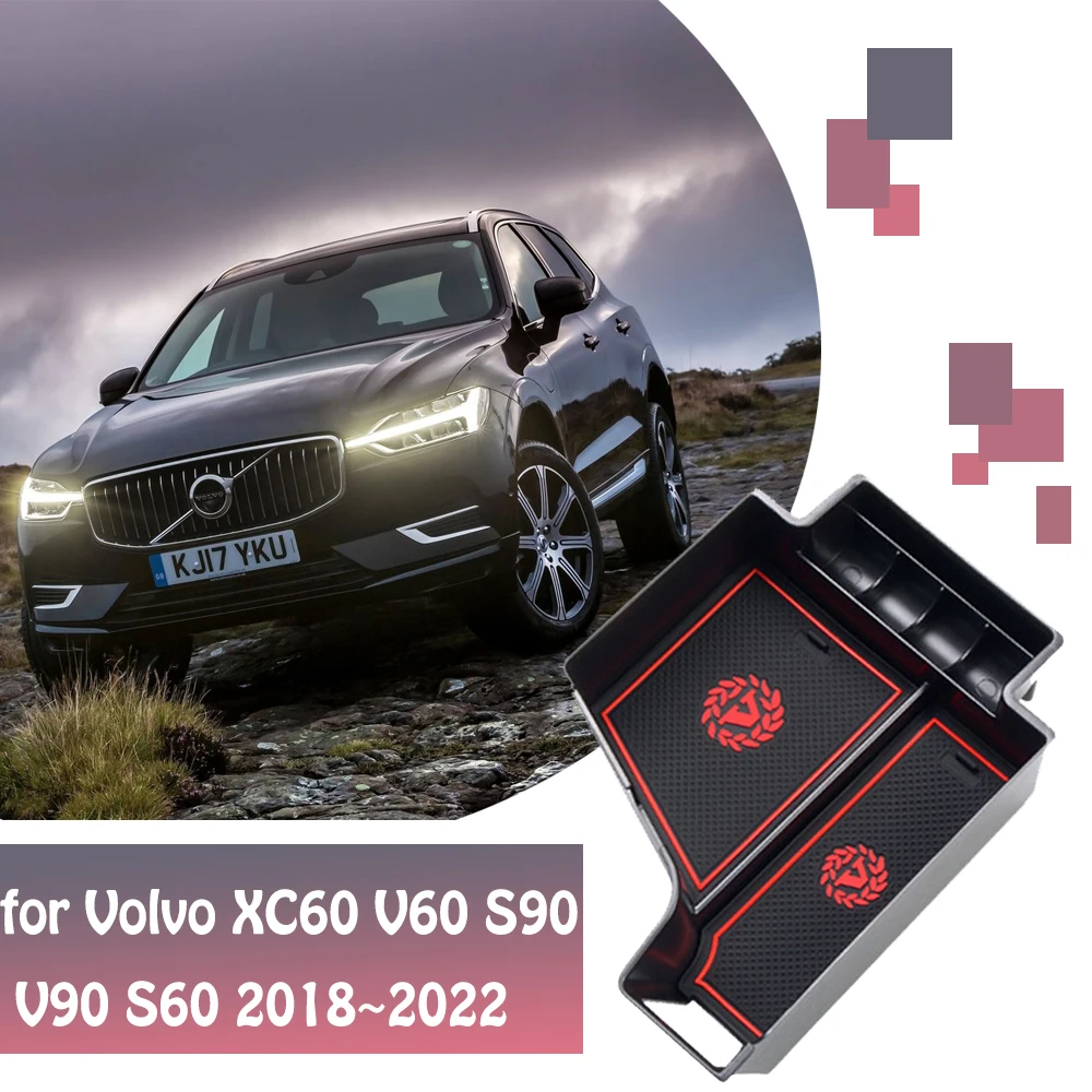 Ящик для хранения центрального подлокотника Volvo XC60 V60 S90 V90 S60 2018 ~ 2022 2019 2020 2021
