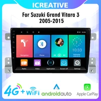 android 4g carplay for suzuki grand vitara 3 2005 2015 9 inch 2 5d head unit car radio stereo wifi gps multimedia player