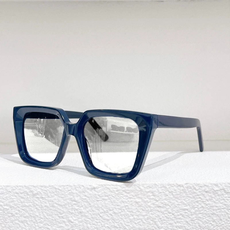 Nuovo nero bianco blu tartaruga cornice quadrata occhiali da vista da donna di alta qualità occhiali da sole da uomo di moda
