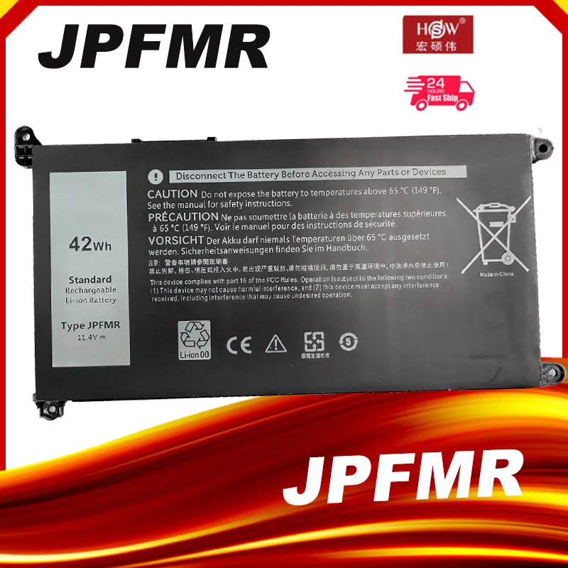 Аккумулятор JPFMR для Dell Chromebook 3100 3400 5488 5493 5593 7T0D3 3 ячейки 11 4 в 42 Вт/ч