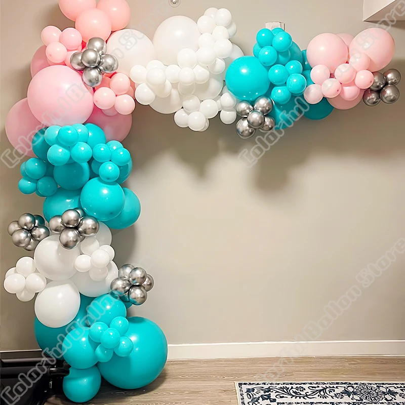 

157 шт., белые латексные воздушные шары Тиффани