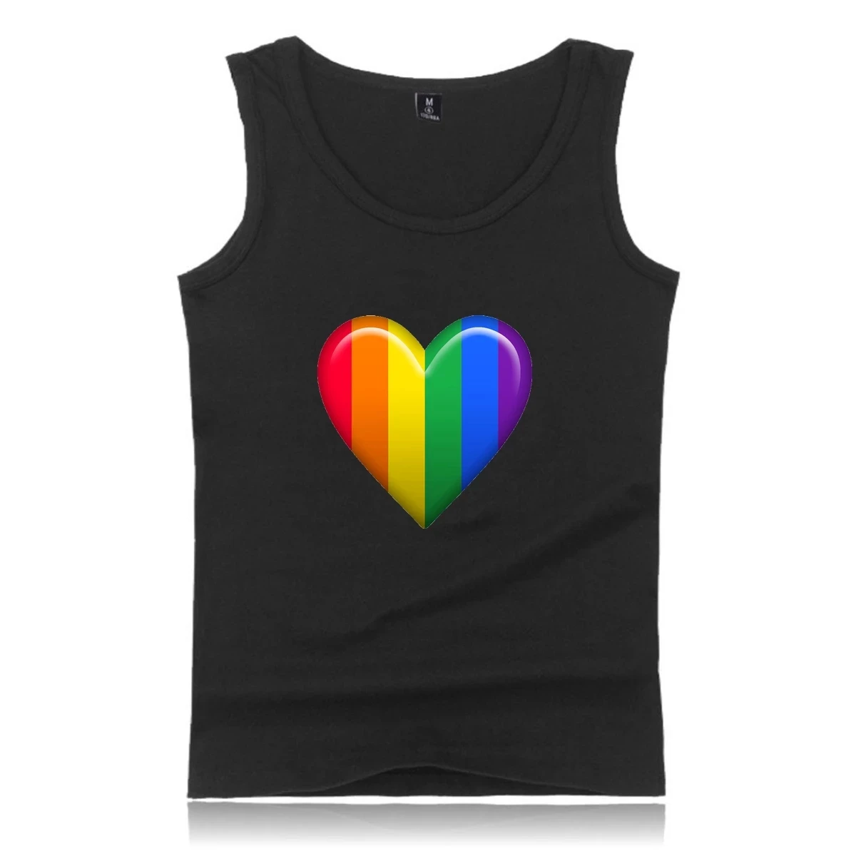 LGBT cotton tank tops oversize summer vest Rainbow Flag Lesbians Gays fitness tank top men bodybuilding sleeveless shirt 4XL