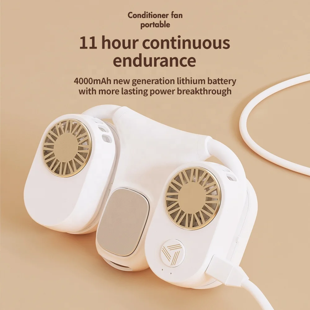 

High Quality Mini Travel Air Cooling Fan Usb Rechargeable Foldable Storage Bladeless Neck Fan