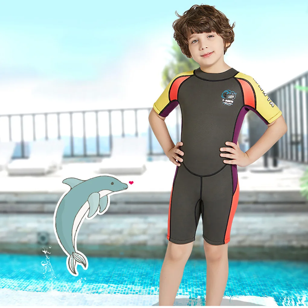 Детский Гидрокостюм 2 5 мм купальники с защитой от сыпи Сноркелинг серфинг