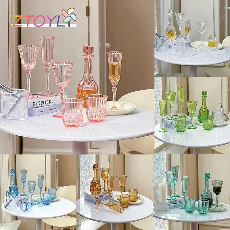 

1:6 маленький кукольный домик бокал для вина бокал для прожарки свадебный бокал пуля бокал для Белого Вина Набор бокалов для спирта мини модель мебель игрушки