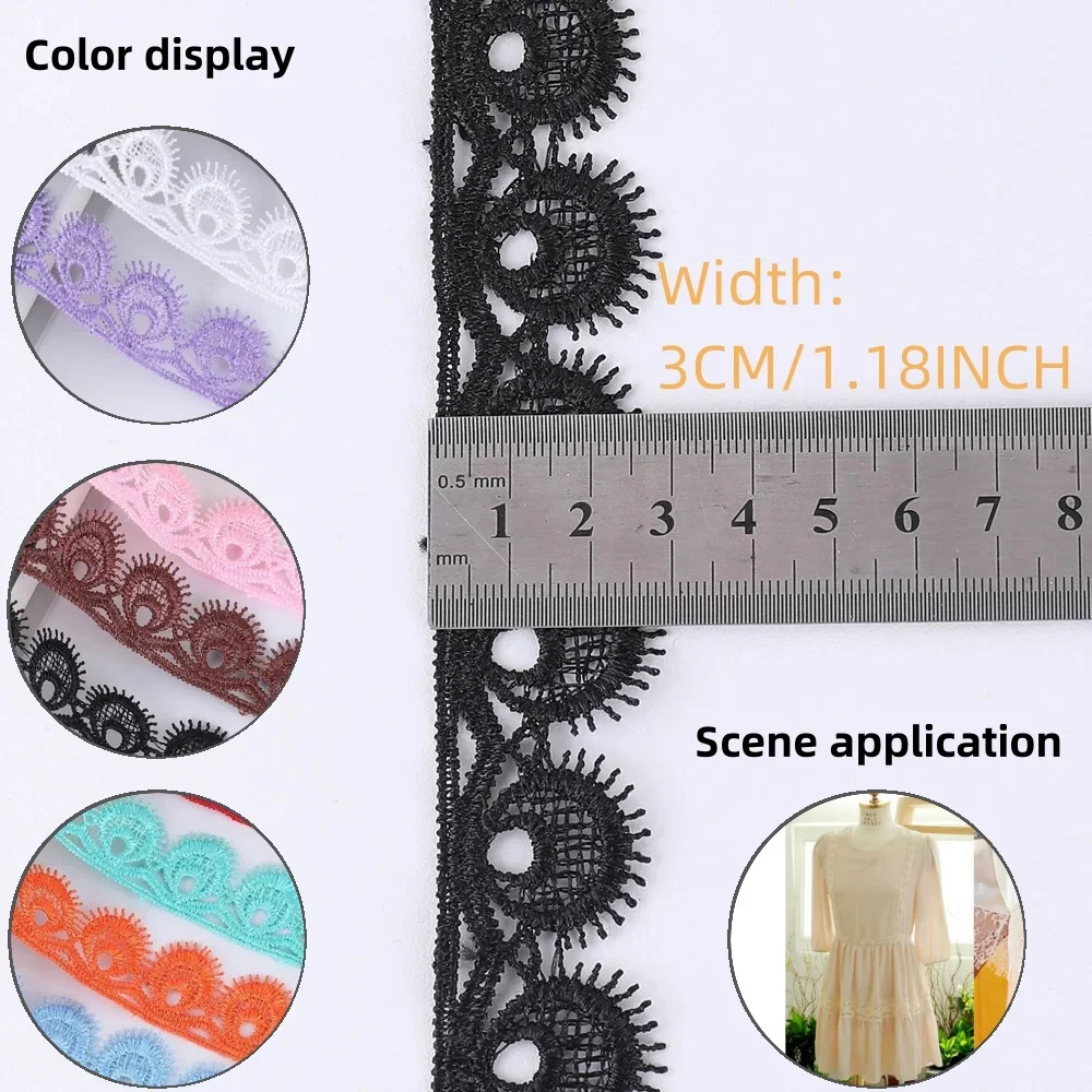 Кружевное одеяло-занавеска из полиэстера ширина 3 см 1/2 ярдов