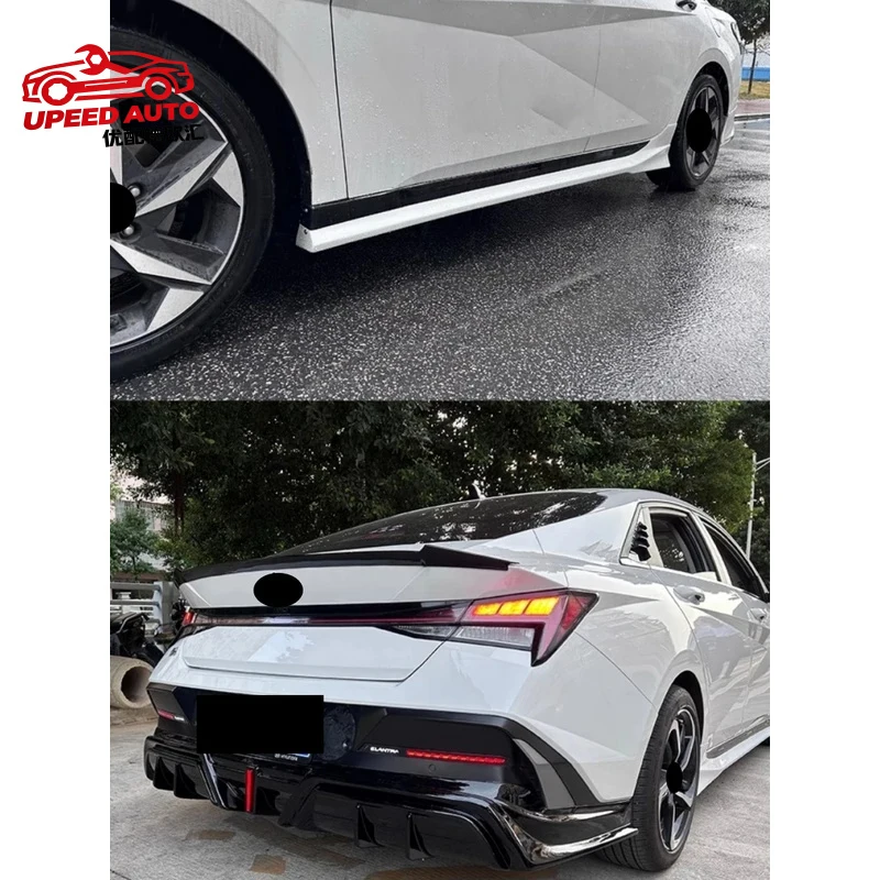 Фото Комплект обвеса для Hyundai Elantra 7.5 (2023-2025): передний сплиттер, задний диффузор с боковыми накладками, модифицированный спойлер №5