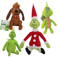 1pc how the grinch stole plush toys grinch plush max dog doll soft stuffed cartoon animal peluche for kids birthday gifts