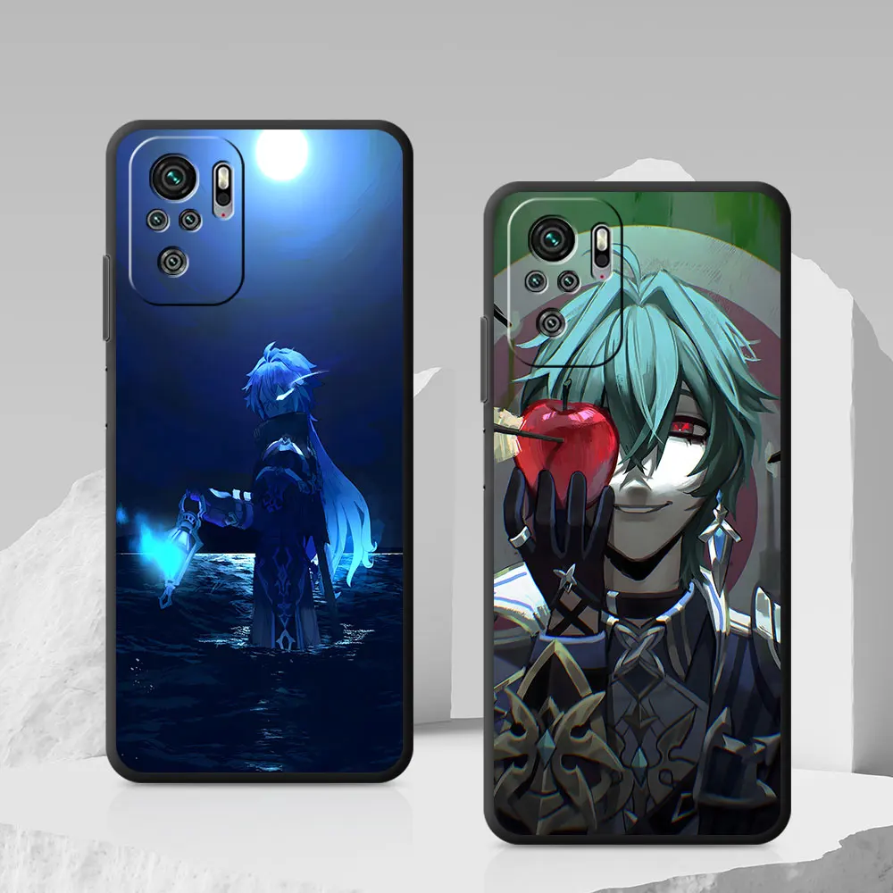 Фото Защитный чехол для Xiaomi Redmi 15C 8 A5 12 6 7A 9C 12C 8A 6A 9 9A 9T 10 10A 10C 13C Genshin Impact Lohen, черный чехол из ТПУ для телефона №1