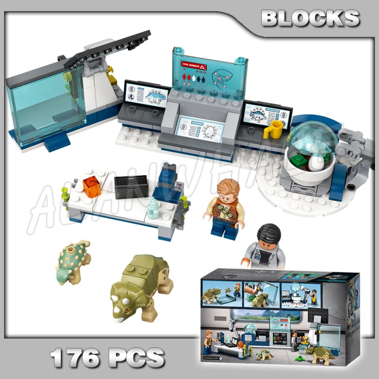 

178pcs Jurassic World Dr. Wu's Laboratory Baby Dinosaurs Breakout Park 11577 Model Building Blocks Sets Compatible With Gifts