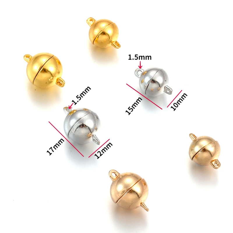 3 пары 10/12 мм круглые магнитные разъемы застежки подвески торцевая крышка для