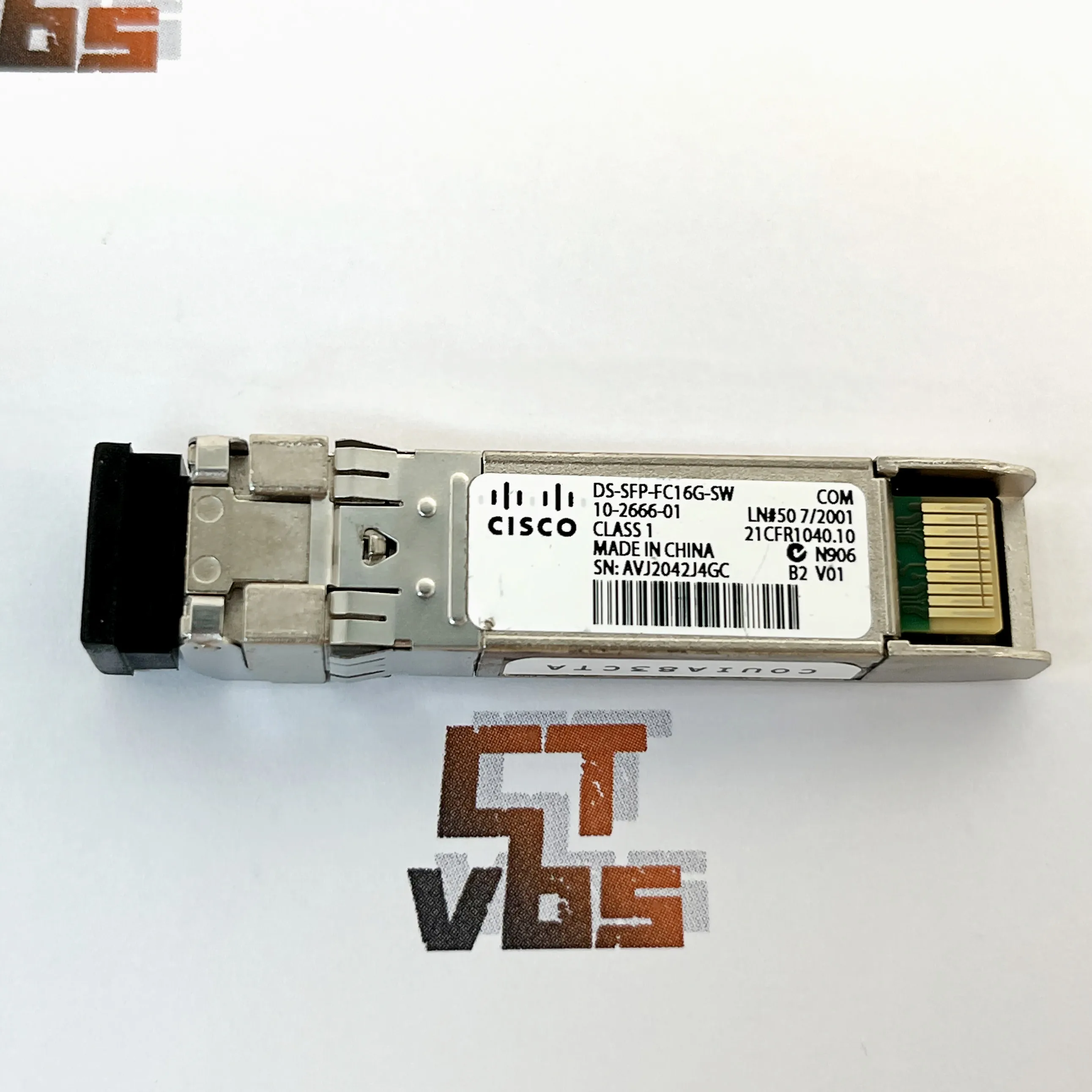 Cisco 16G SW Fibre Channel SW SFP+ Transceiver DS-SFP-FC16G-SW 850nm 10-2666-01 MMF