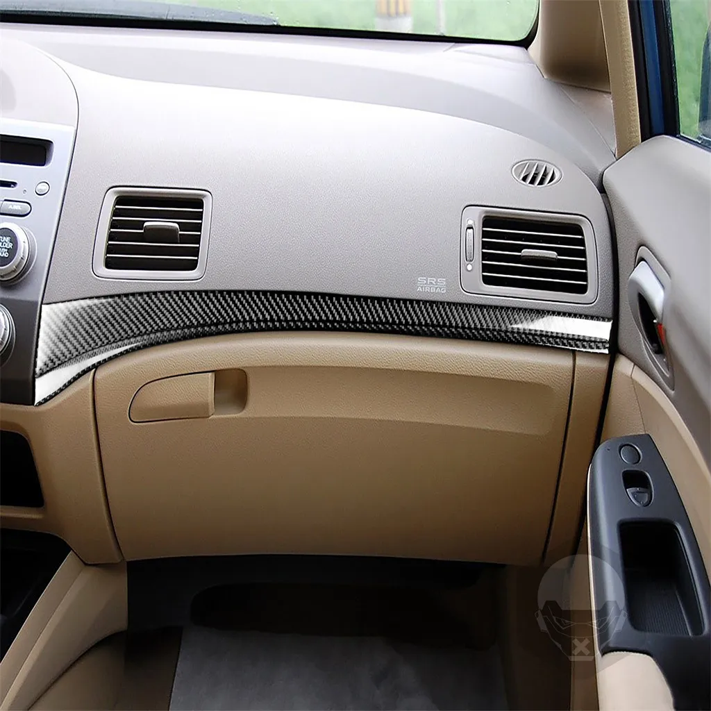

Подходит для Civic 8 Gen 2006 2007 2008 2009 2010 2011 углеродное волокно LHD ПАССАЖИРСКОЕ СИДЕНЬЕ приборная панель декор отделка наклейки