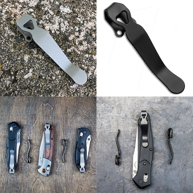 

1pc Titanium Knife Pocket Clip For Benchmade Griptillian Bugout 535 940 Emerson CQC ZT Zero Tolerance 0640 0920 Clamp DIY Parts