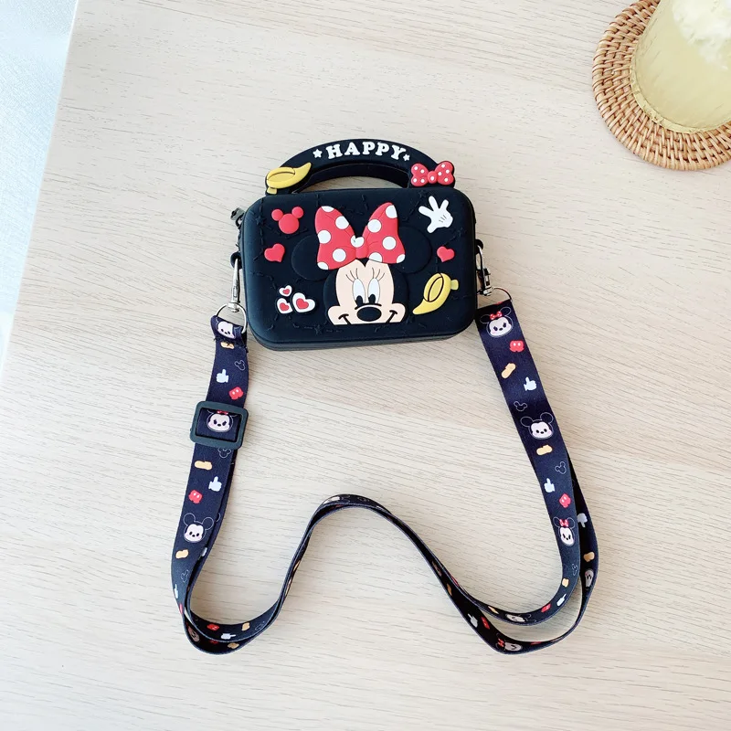 

Disney Mickey mouse Minnie Girl Coin Purse Silicone Messenger Bag Shoulder Bag Card Holder