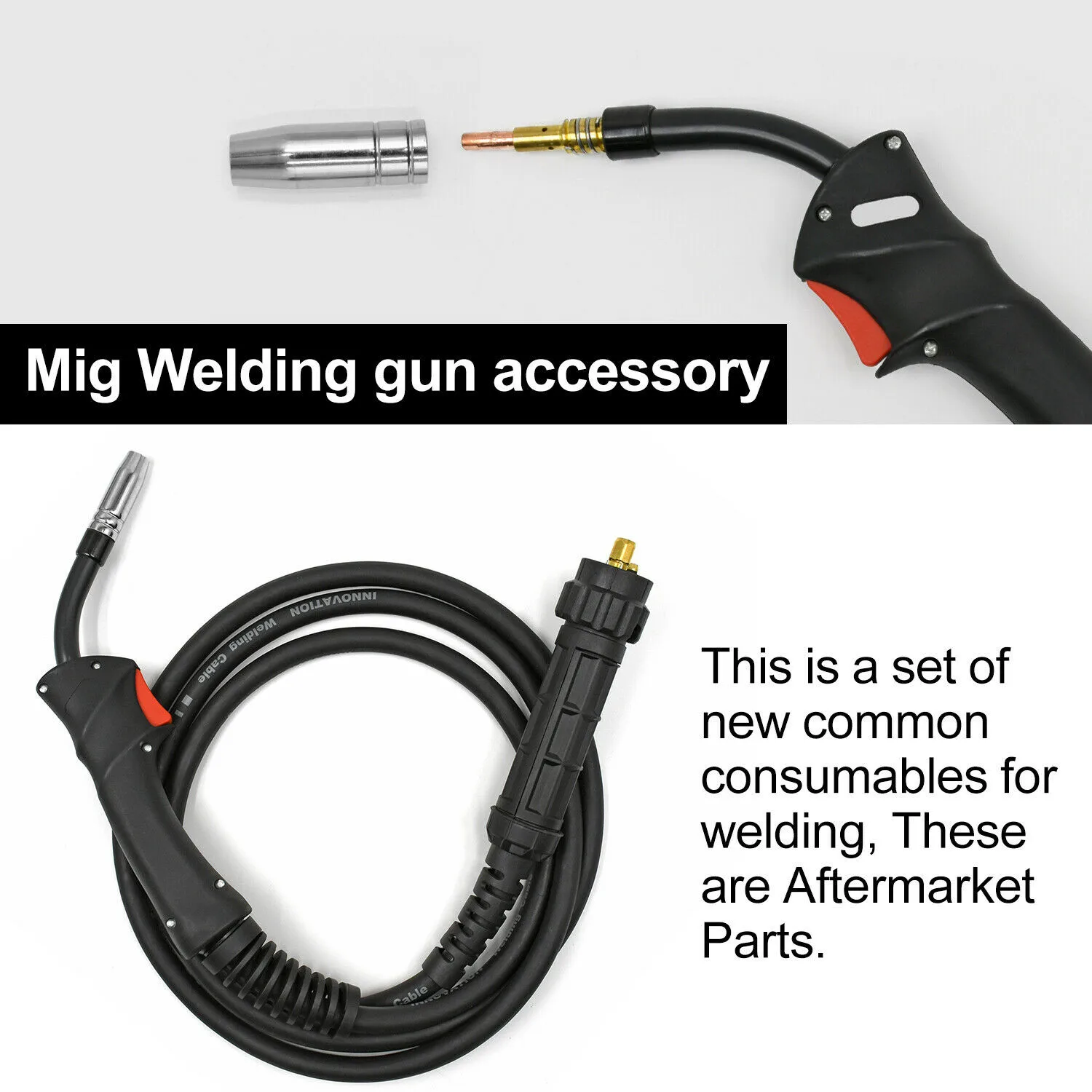 

16pcs/set Welding Torch Nozzle MB15 MIG MAG Welding Contact Head Bracket Gas Nozzle Tips Suitable For HITBOX MIG200 Welding