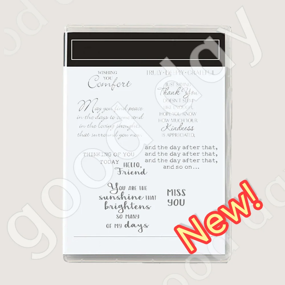

New Arrival Words of Blessing Clear Stamps Scrapbook Diary Decoration Embossing Template Diy Greeting Card Handmade