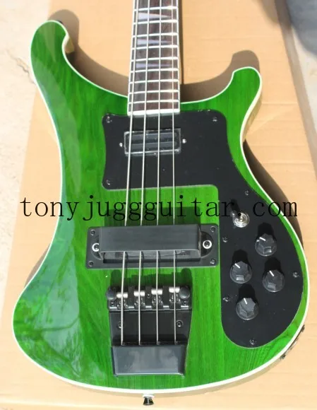 

Gloss Green 4 Strings 4003 Electric Bass Guitar Black Hardware, Rosewood Fretboard, White Pearloid Triangle Inlay